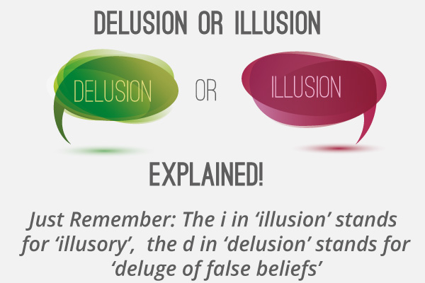 difference between delusion and illusion