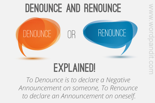 difference between and renounce