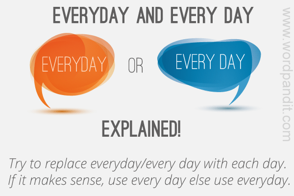 difference between everyday and every day