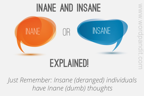 difference between inane and insane