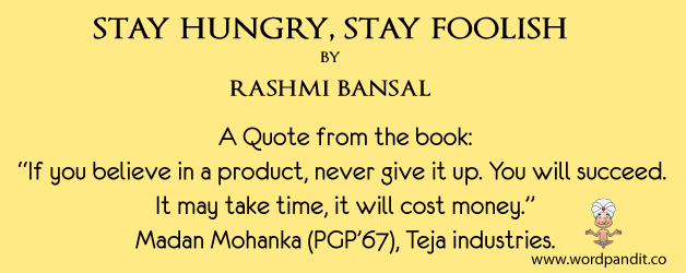 book review for stay hungry stay foolish