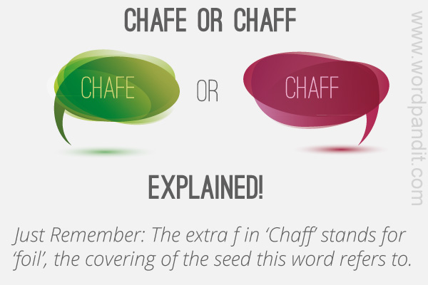 difference between chafe and chaff