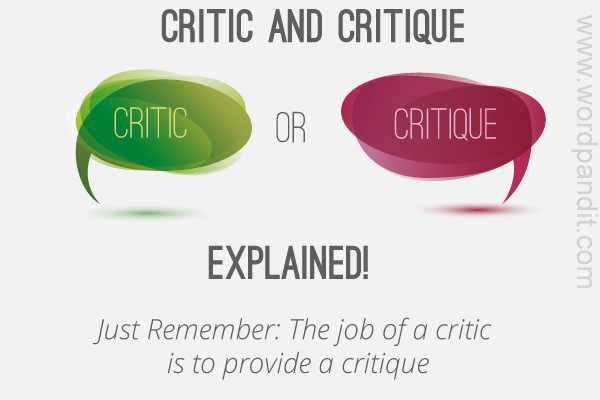 difference between critic and critique